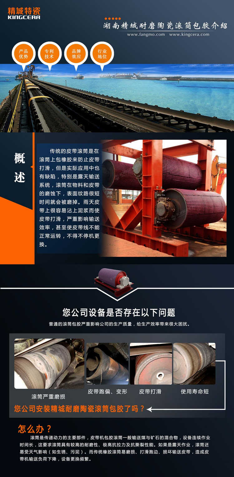 Z6人生就是博特瓷陶瓷滚筒包胶与工艺流程